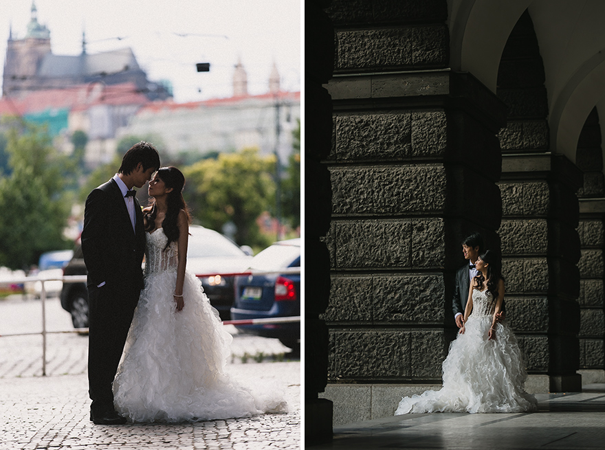 novomanželé v Praze