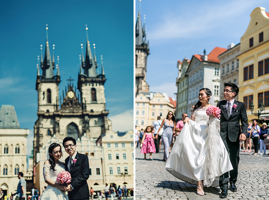 svatební fotografie na Staroměstském náměstí v Praze