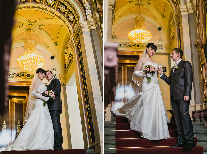 svatební fotografie nevěsty a ženicha před obřadem v Praze
