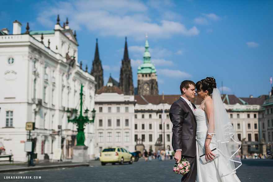 svatební fotografie u Pražského hradu