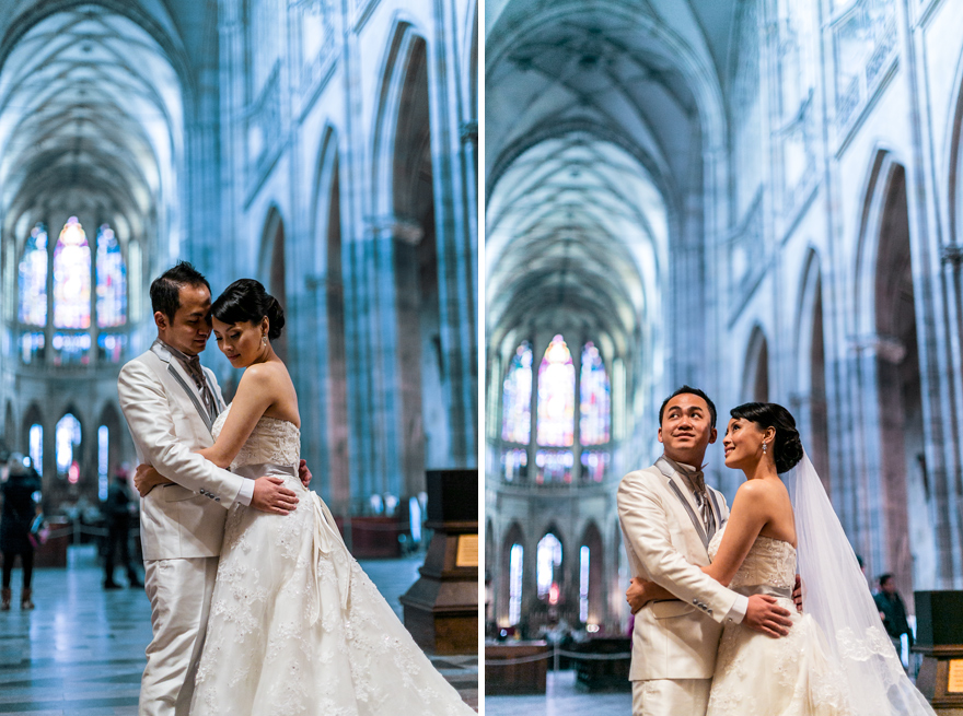 svatební fotografie v katedrále svatého Víta