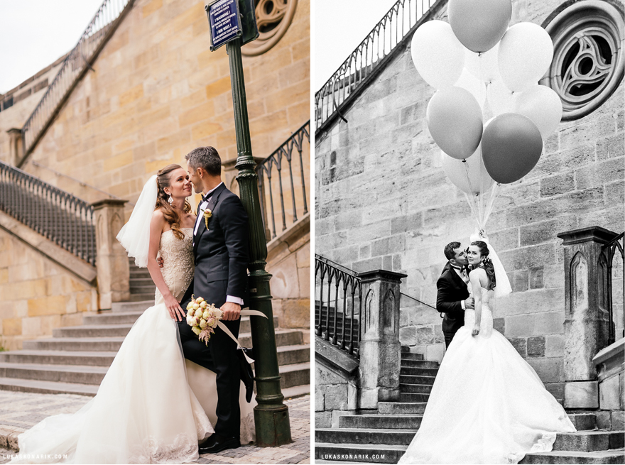 romantické svatební fotografie v Praze
